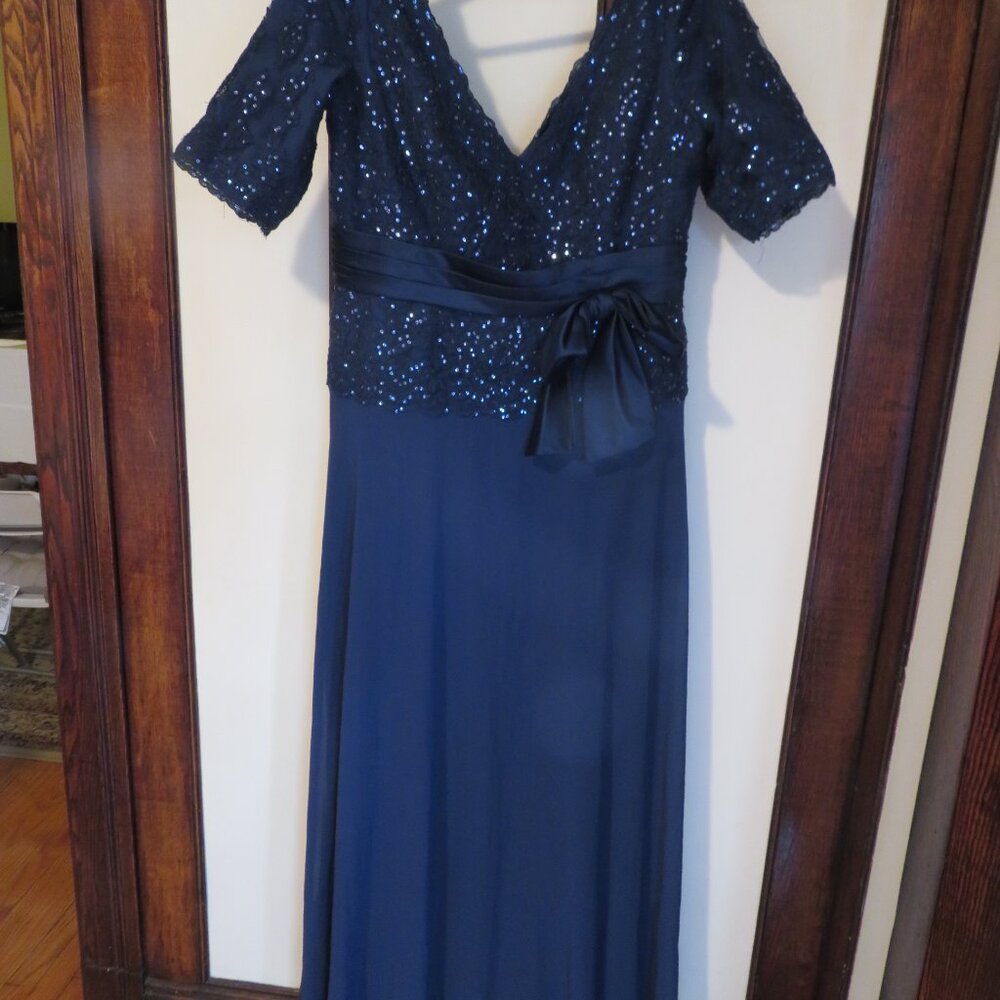 Pronovias Bridal Party Cocktail Dress 5284 Navy Blue - Picture 2 of 5